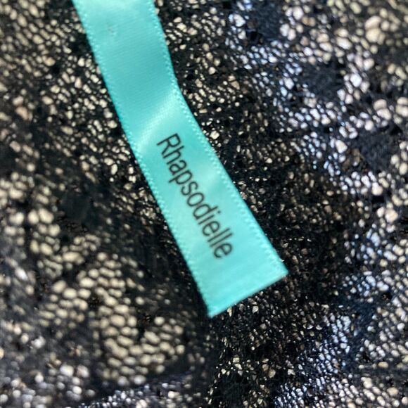 Rhapsodielle Tank Top Womens Small Bronze Black Textured Stretch - Picture 3 of 9